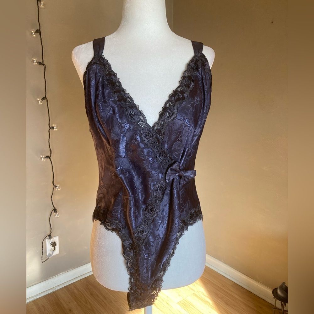 Vintage Victoria Secret Gold Label Floral Bodysuit